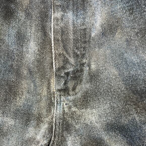 Wrangler Denim Jean Shorts Size 34" Cutoff Hand Painted Bleach Dyed Festival - Picture 8 of 8